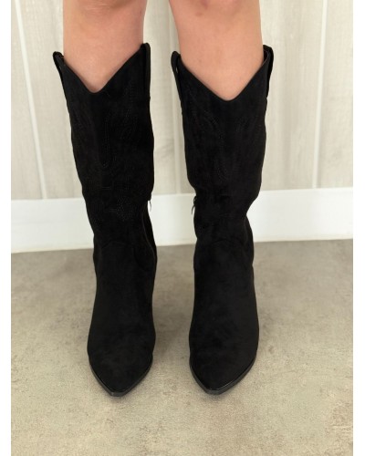 Malycia - Santiags Noire femme - Bottes Western Chic et Tendance