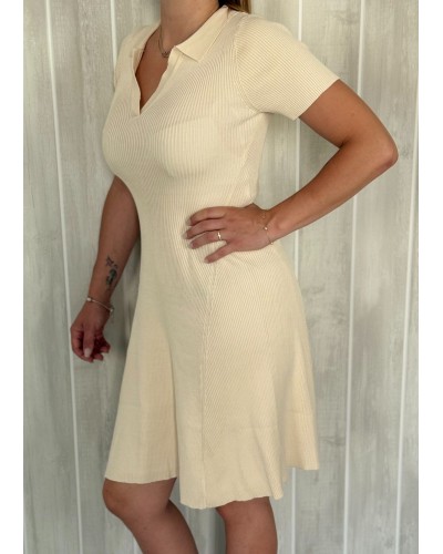 Malycia - Robe patineuse style polo - élégante & taille unique