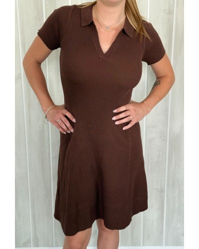 Malycia - Robe patineuse style polo - élégante & taille unique