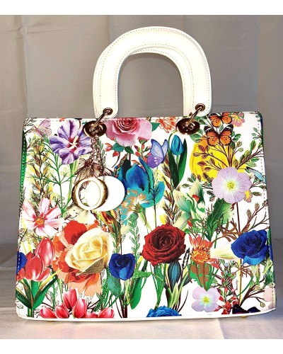 Malycia - Sac à main Floral Femme - Porté main ou bandoulière