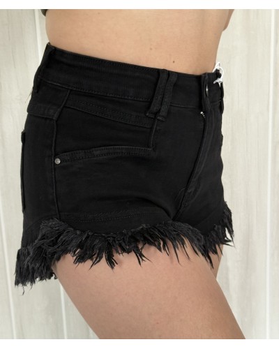 Malycia -Short en jean à franges femme - Tendance | Malycia