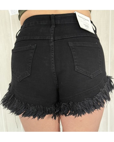 Malycia -Short en jean à franges femme - Tendance | Malycia